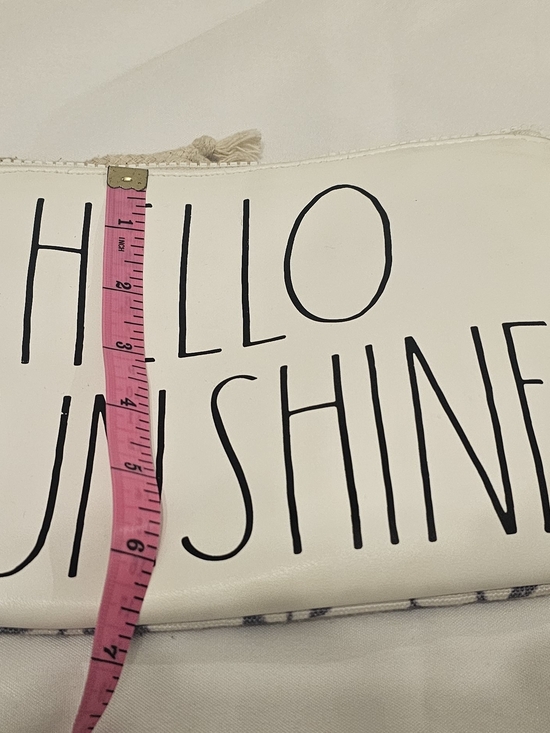 Rae Dunn White "HELLO SUNSHINE" Wristlet Clutch - Picture 4 of 5